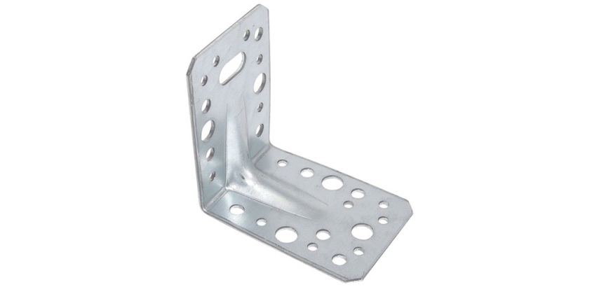 Equerre d'assemblage renforcée réglable - L : 105 mm - 90 x 105 x 2.5 mm -
