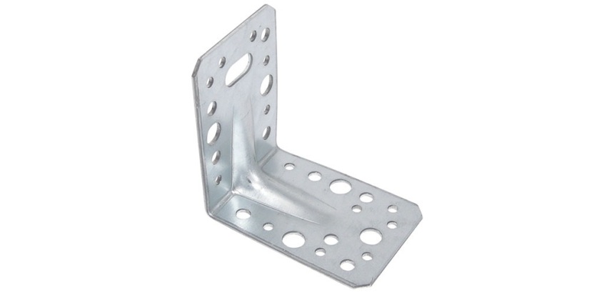 Equerre d'assemblage renforcée réglable - L : 105 mm - 90 x 105 x 2.5 mm -