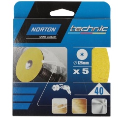 Disque papier - corindon - D : 125 mm x 12 - grain de 40 - spécial décapage