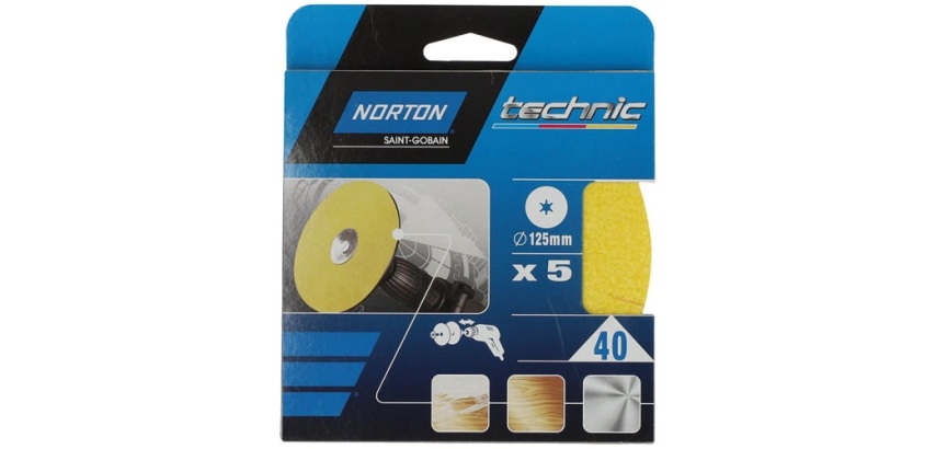Disque papier - corindon - D : 125 mm x 12 - grain de 40 - spécial décapage