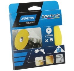 Disque papier - corindon - D : 125 mm x 12 - grain de 80 - spécial ponçage