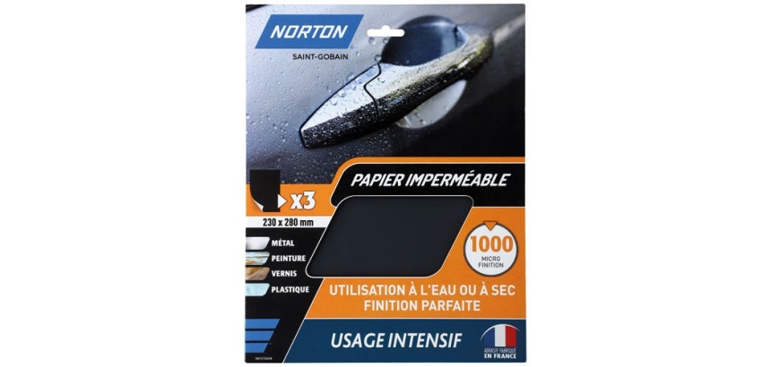 Papier feuille imperméable - grain de 1000 - spécial ultra finition - usage