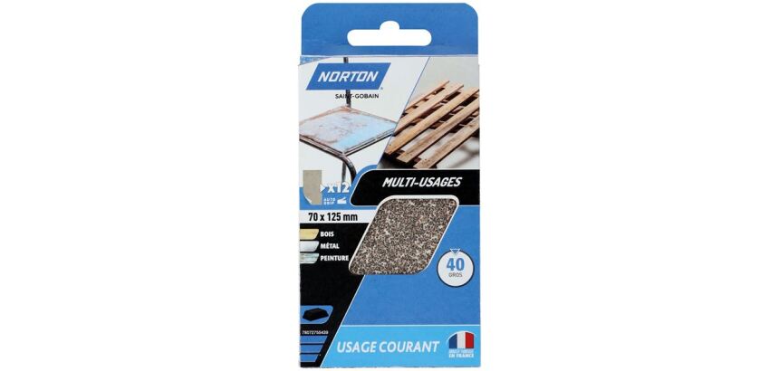 Patin - abrasif multi-usages - grain de 40 - spécial décapage - usage coura