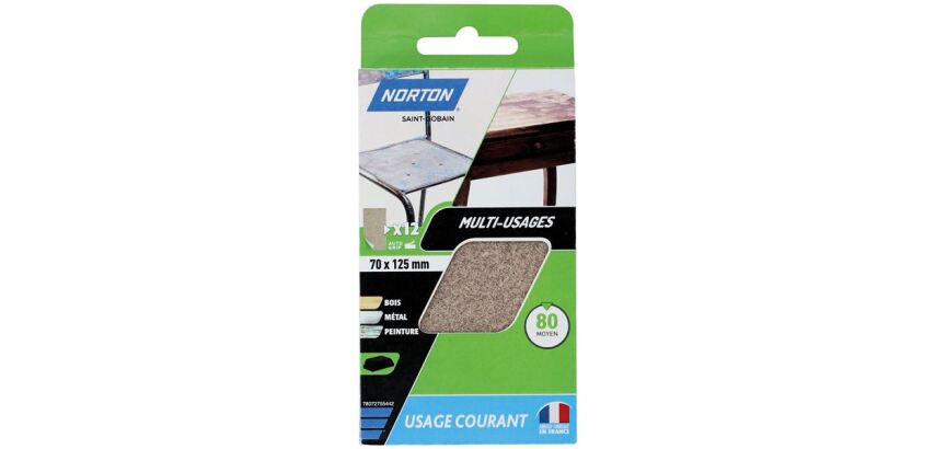 Patin - abrasif multi-usages - grain de 80 - spécial ponçage - usage couran