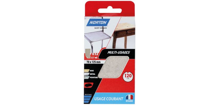 Patin - abrasif multi-usages - grain de 120 - spécial finition - usage cour
