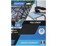Feuille toile émeri - grain de 40 - spéciale décapage - usage courant - L :