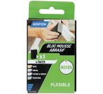 Eponge abrasive - bloc mousse - 4 faces - grain moyen - flexible - L : 100