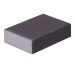 Eponge abrasive - bloc mousse - 4 faces - grain fin - flexible - L : 100 mm