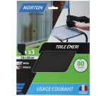 Feuille toile émeri - grain de 80 - spéciale ponçage - usage courant - L :