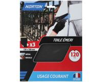 Feuille toile émeri - grain de 120 - spéciale finition - usage courant - L