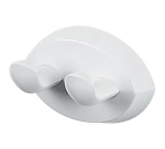 Patère - 2 têtes - à viser - Lemon - blanc