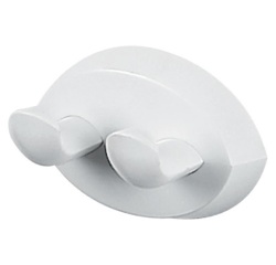 Patère - 2 têtes - à viser - Lemon - blanc