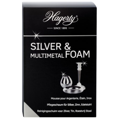 Mousse nettoyante pour argenterie Silver & Multimetal Foam Hagerty -  Pot de 150 ml