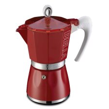 Cafetière italienne Bella rouge 6 tasses