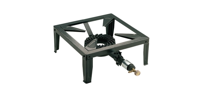Réchaud portatif - en fonte - 4 pieds - 400x17x400 mm - 5,5 Kw