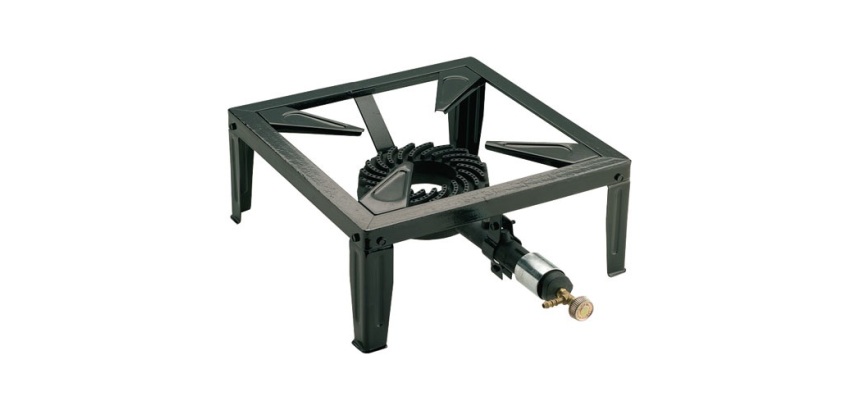 Réchaud portatif - en fonte - 4 pieds - 400x17x400 mm - 5,5 Kw