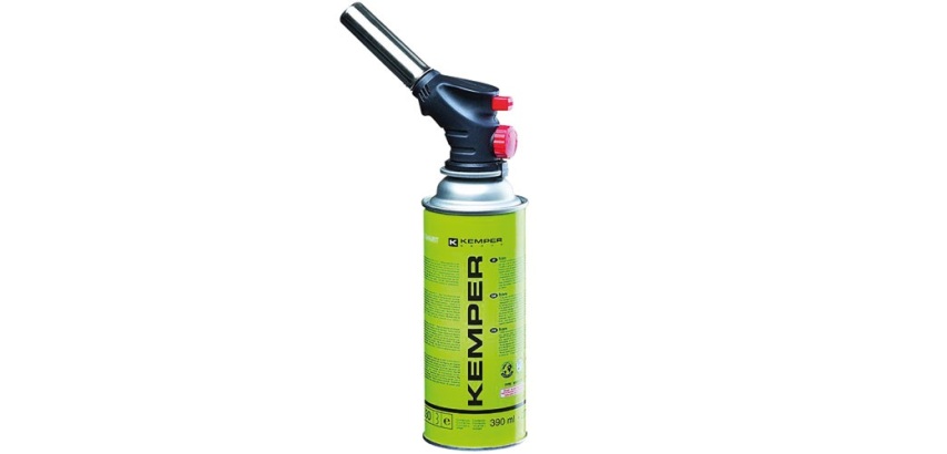 Kit lampe à souder piézo sur cartouche à baîonnette - avec cartouche de gaz