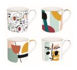 Coffret 4 mugs 30 cl - Modernism - Coffee Mania