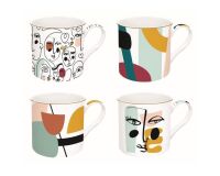 Coffret 4 mugs 30 cl - Modernism - Coffee Mania