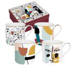 Coffret 4 mugs 30 cl - Modernism - Coffee Mania