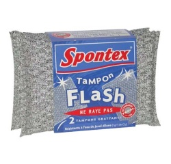 Tampon flash - récurage doux - lot de 2