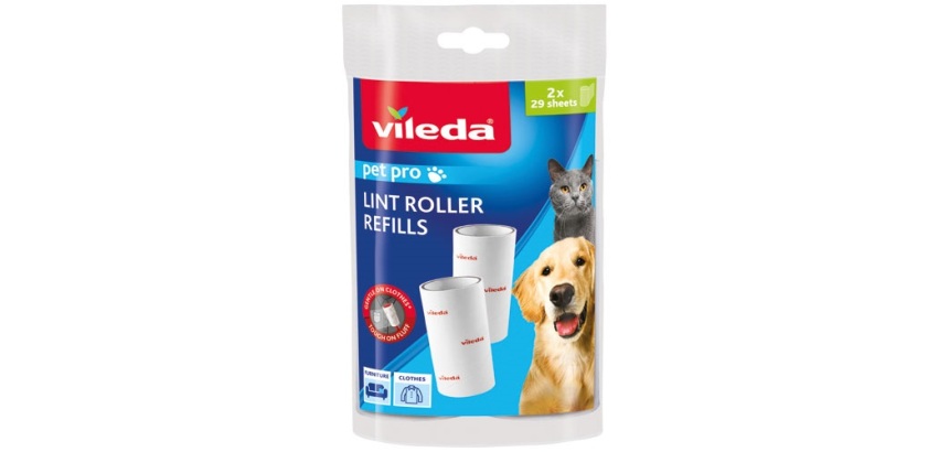 Recharge brosse adhésive Vileda Pet pro, lot de 2