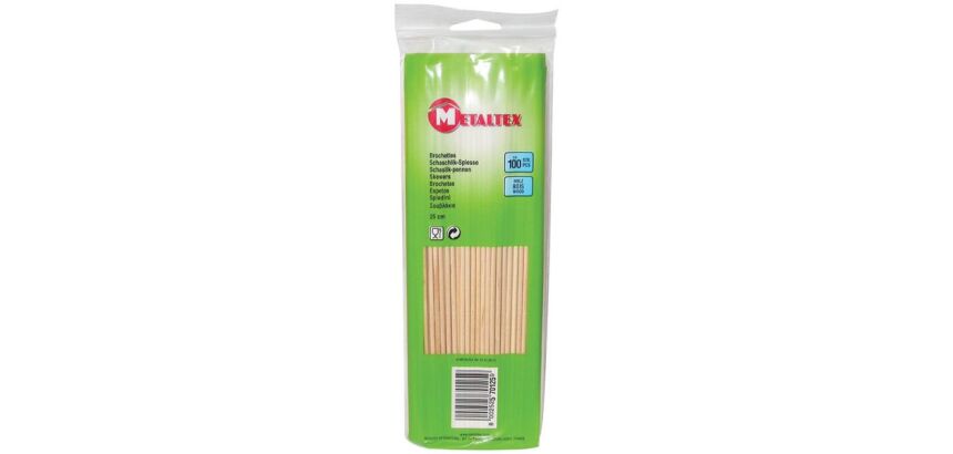 Lot de 100 brochettes en bois 25 cm