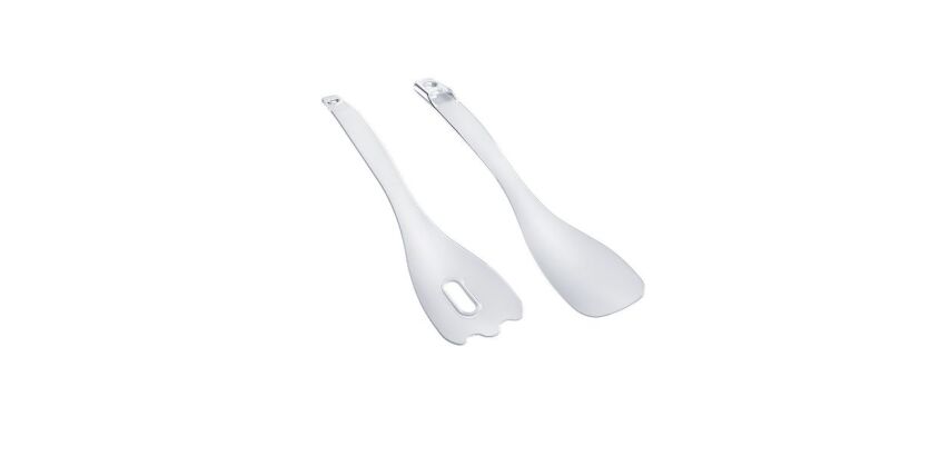 Couvert à salade 2 en 1 plastique transparent 28cm TWEENGS