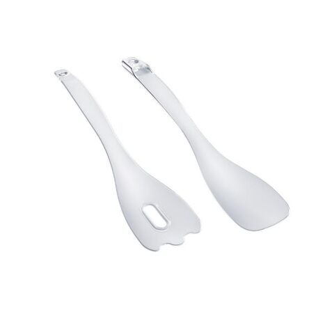 Couvert à salade 2 en 1 plastique transparent 28cm TWEENGS