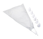 Lot de 3 poches à douilles jetables + 7 douilles