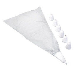 Lot de 3 poches à douilles jetables + 7 douilles