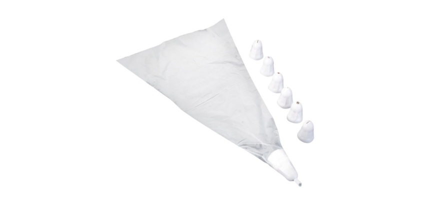 Lot de 3 poches à douilles jetables + 7 douilles