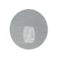 Crochet statique U-FIX Ø 8,5cm coloris silver