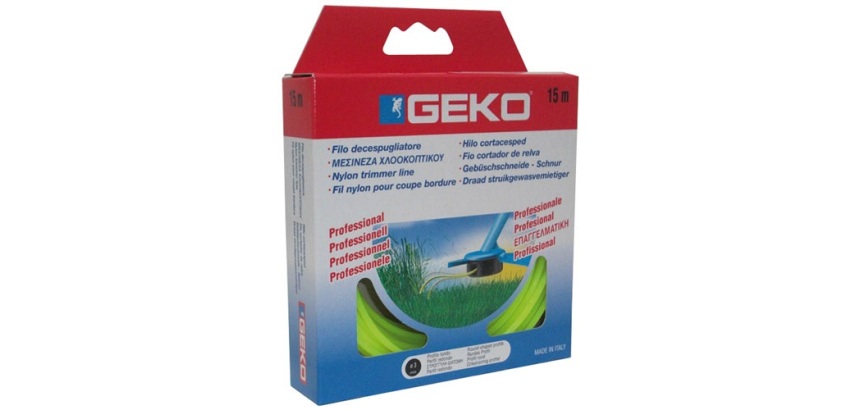 Fil nylon rond - pour coupe bordure - D : 2.4 mm - L : 15 m - jaune fluo