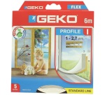 Joint adhésif mousse PVC - profil I - 9 mm x 3 mm x 6 m - blanc