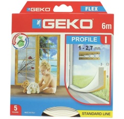 Joint adhésif mousse PVC - profil I - 9 mm x 3 mm x 6 m - blanc