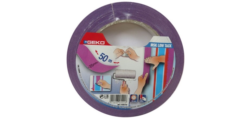 Ruban adhésif de masquage - surfaces délicates - 25 mm x 50 m - violet
