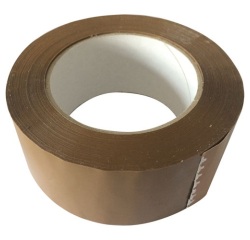 Ruban adhésif emballage - silencieux - 50 mm x 132 m - havane