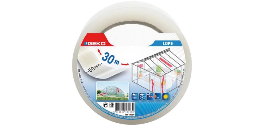 Adhésif de réparation bâches et serres - 50 x 33 mm - transparent