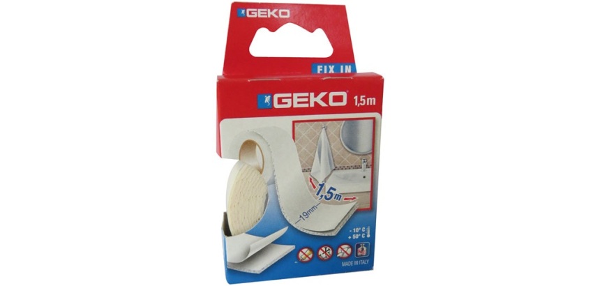 Adhésif double face mousse - 19 mm x 1,5 m - blanc