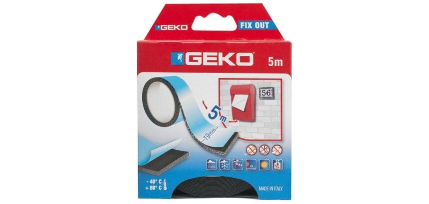 Adhésif double face extérieur - 19 mm x 5 m - noir