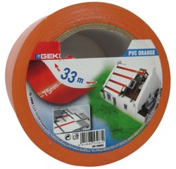 Adhésif PVC - 75 mm x 33 m - orange