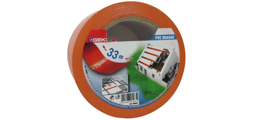 Adhésif PVC - 75 mm x 33 m - orange