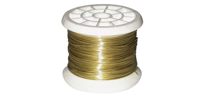 Fil carcasse - bobine bricolage - ép.0.4mm - 50 g - laiton