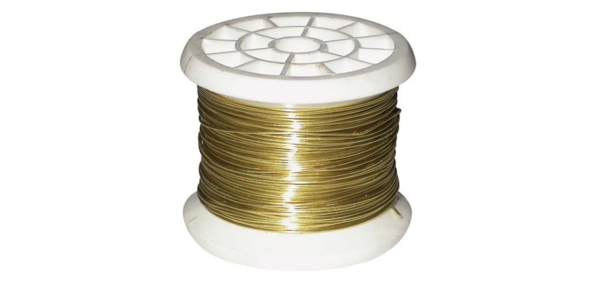 Fil carcasse - bobine bricolage - ép.0.4mm - 50 g - laiton