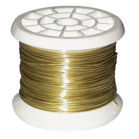 Fil carcasse - bobine bricolage - ép.0.4mm - 50 g - laiton