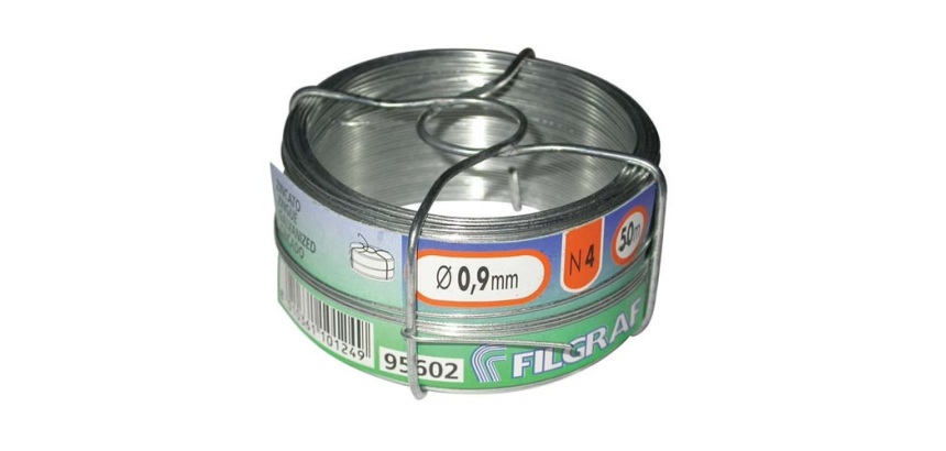 Fil attache - zingué - 0,9 mm - bobine 50 m