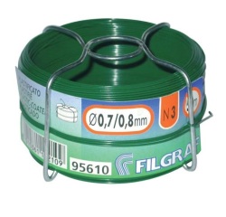Fil de fer galvanisé revêtu de plastique -Filgraf - N°3 - ép.0.8 mm - L : 5