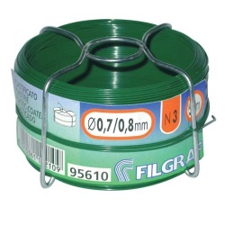 Fil de fer galvanisé revêtu de plastique -Filgraf - N°3 - ép.0.8 mm - L : 5