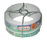 Fil attache - plastifié blanc - 6 mm - bobine 50 m